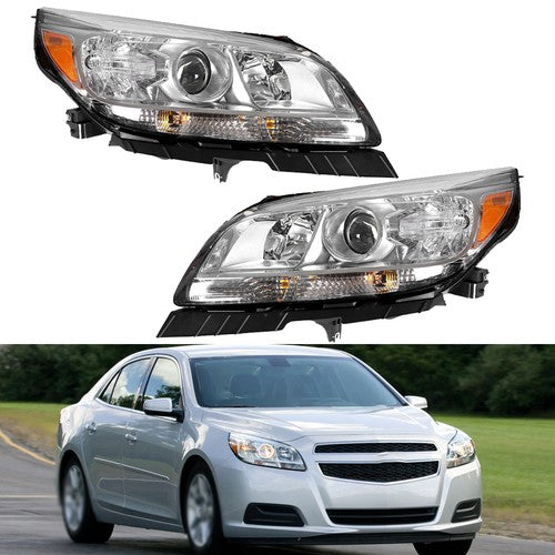Solid Spare Headlights Assembly Headlamps For Chervolet Malibu 2013-2015 Driver+Passenger