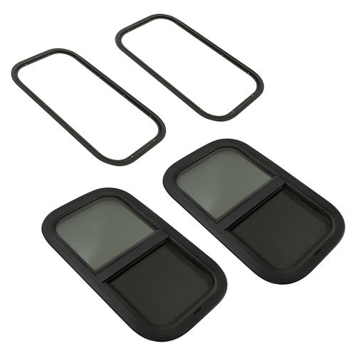 Solid Spare 2 Pack 12 x 22 x1-1/2" Wall Vertical Sliding RV Window Cargo Trailer W/Trim Kit