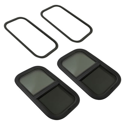 Solid Spare 2 Pack 12 x 22 x1-1/2" Wall Vertical Sliding RV Window Cargo Trailer W/Trim Kit