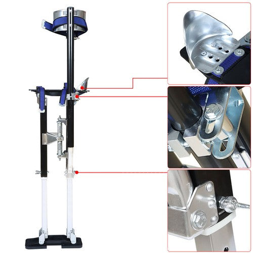 Solid Spare 24"- 40" Drywall Painting Aluminum Alloy Stilt For Painter Taping Tool Black