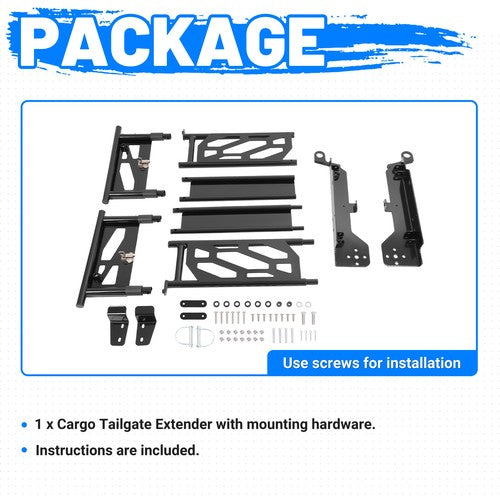 Solid Spare For Honda Pioneer 1000-5 2016-2025 2026 Rear Cargo Bed Extender Tailgate