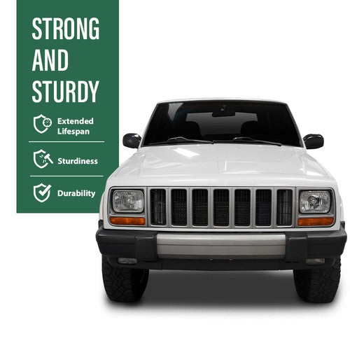Solid Spare Front Bumper Tie-ins Frame Reinforce Plate Brackets Fit For Jeep Cherokee XJ MJ