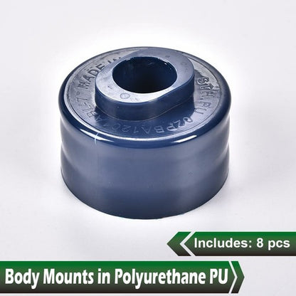 Solid Spare Body Cab Mount Bushing Kit KF04060BK Fit For 99-17 Ford F250 Super Duty 2WD/4WD