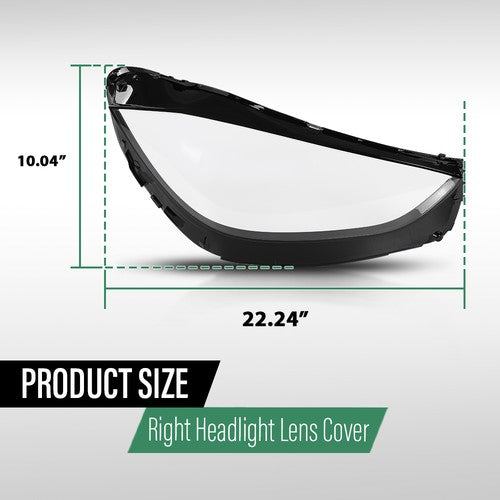 Solid Spare Fit For 22-24 Mercedes W206 C200 C300 C350 C43 C63 Right Headlight Lens Cover