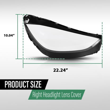 Solid Spare Fit For 22-24 Mercedes W206 C200 C300 C350 C43 C63 Right Headlight Lens Cover
