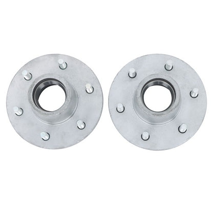 Solid Spare For 5200-6000lbs Spindle w/ Bearings 2 Sets 6 on 5.5" Galvanized Trailer Hub Kit