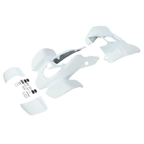 Solid Spare For Honda TRX 400EX TRX400EX 2005-2007 White Front+Rear Fender Kit ABS #117391