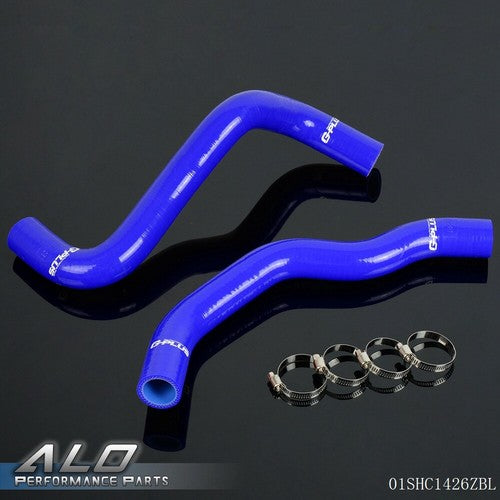Solid Spare Fit For Mitsubishi Mirage 2012 Silicone Radiator Coolant Hose Clamps Set Blue