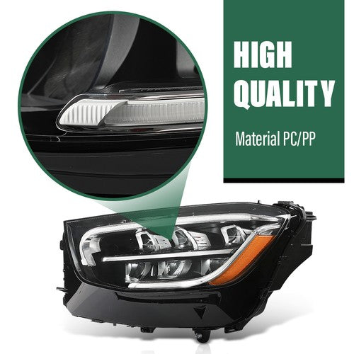 Solid Spare LED Headlight Fit For 2020-2022 Mercedes-Benz GLC-Class W/O Adaptive Left Side