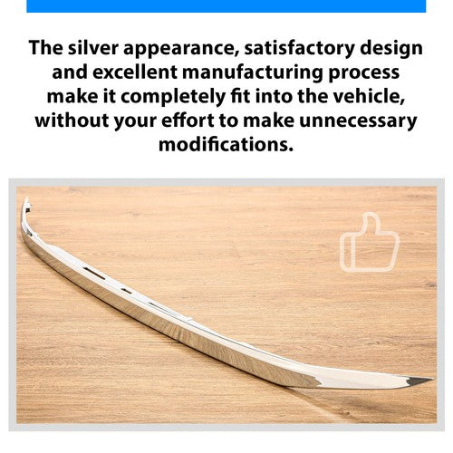 Solid Spare For 2016 2017 Honda Accord Sedan Rear License Garnish Chrome Trim Trunk Molding