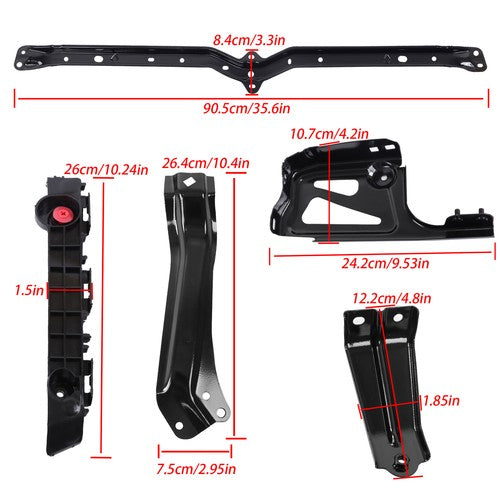 Solid Spare Replacement Front Bumper Mounting Brackets Kit New For Toyota Tacoma 2016-2023