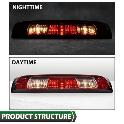 Solid Spare Fit For 2015-2021 Chevy Silverado GMC Sierra Clear/Red LED 3rd Brake Tail Light