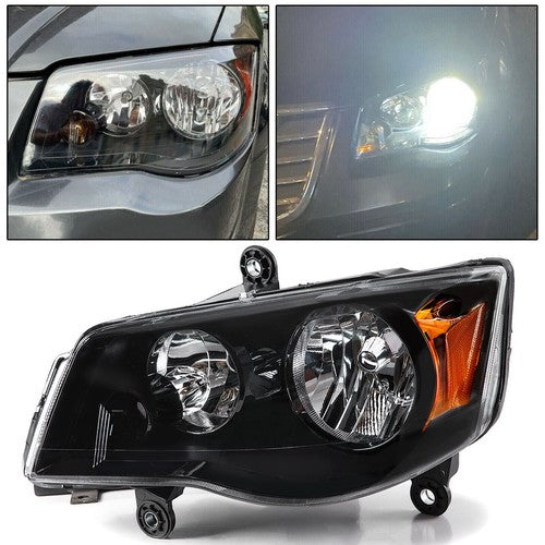 Solid Spare Headlights For 11-19 Dodge Grand Caravan 08-16 Chrysler Town&Country Left Driver