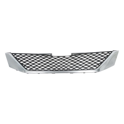 Solid Spare For Toyota Sienna 2011-17 Grille Plastic Front Upper Chrome Black Replacement