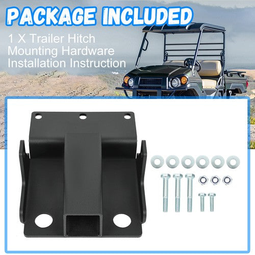 Solid Spare For 2" Receiver Kawasaki Mule 600/610/SX 07-23 Rear Trailer Hitch Mount Bracket