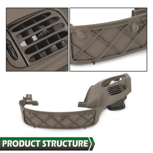 Solid Spare Fit For 1997-2003 Ford F150 Expedition Dash Instrument Cluster Bezel Panel Brown
