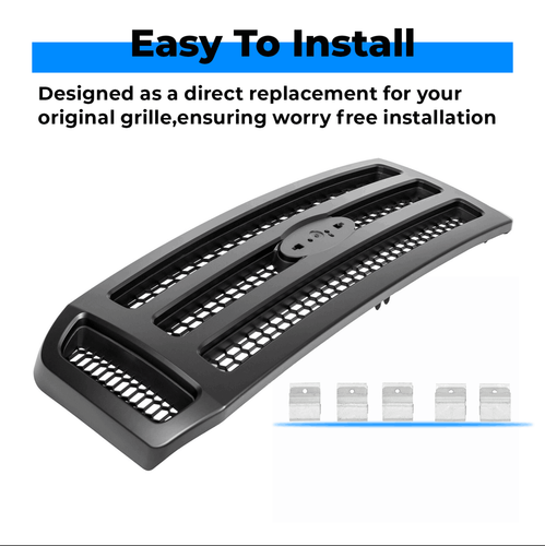 Solid Spare Black Painted Grille Assembly For Ford 05-07 F250 F350 Super Duty FOR FO1200457