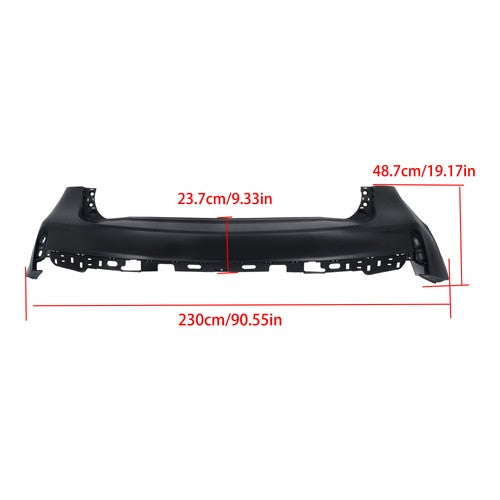 Solid Spare For Acura RDX 2017-20 Rear Lower Bumper Face Bar Durable Plastic W/o Sensor Hole