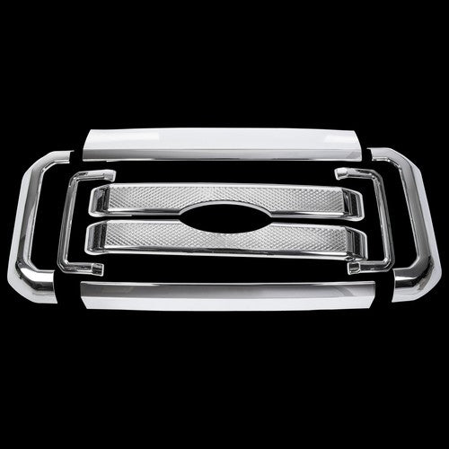 Solid Spare For 2011-2016 Ford F250 F350 Super Duty Chrome Grille Grill Full Overlay Cover