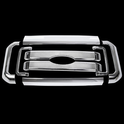 Solid Spare For 2011-2016 Ford F250 F350 Super Duty Chrome Grille Grill Full Overlay Cover