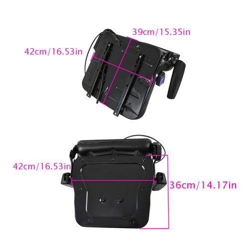 Solid Spare Universal Forklift Seat Fold Down Tractor Seat with Adjustable Angle Back Switch