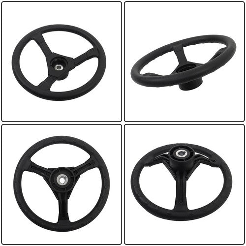 Solid Spare 14 Ft Boat Rotary Steering System Outboard W/ 12.4" Wheel Kit Marine SS13714 NEW