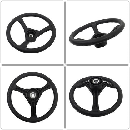 Solid Spare 14 Ft Boat Rotary Steering System Outboard W/ 12.4" Wheel Kit Marine SS13714 NEW