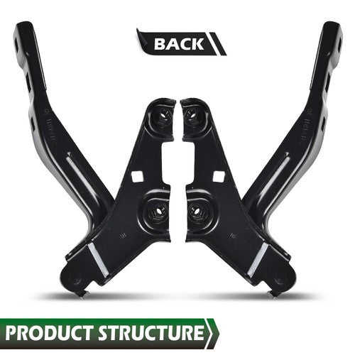 Solid Spare Fit For 2016-2022 Chevrolet Malibu Driver+Passenger Side Hood Hinge Set of 2