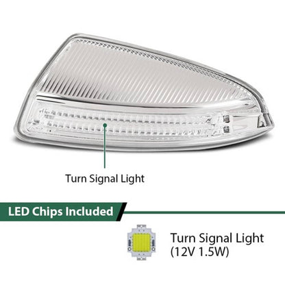 Solid Spare Door Mirror Turn Signal Light LH Fit For 08-14 Mercedes Benz C250 C300 C350 C63