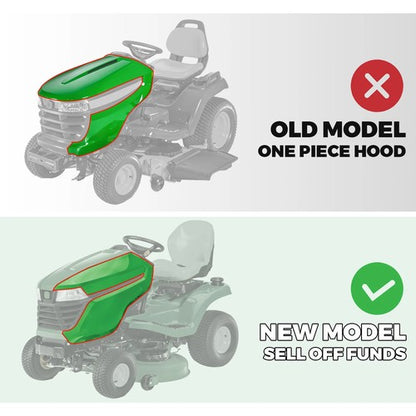 Solid Spare Left Side Hood Panel For John Deere X350 X354 X360 X370 X380 X384 X390 X394