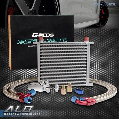 Solid Spare Universal 30 Row 10AN Aluminum Engine Transmission Oil Cooler+Filter Adapter Kit