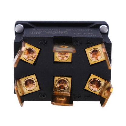 Solid Spare Toggle Switch CTH 8956K895 6 Terminals 3 Positions ON-OFF-ON for Freightliner