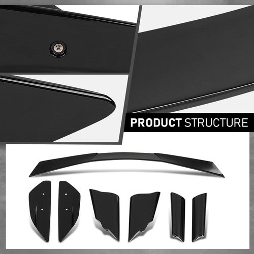 Solid Spare Rear Trunk Spoiler Lid High Wing Kit Fit For 2020-2024 Corvette C8 Matte Black