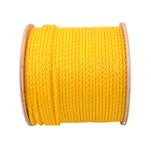 Solid Spare 1/4" x 600' Yellow Twisted Polypropylene Rope Heavy Duty Poly Ropes For Outdoor
