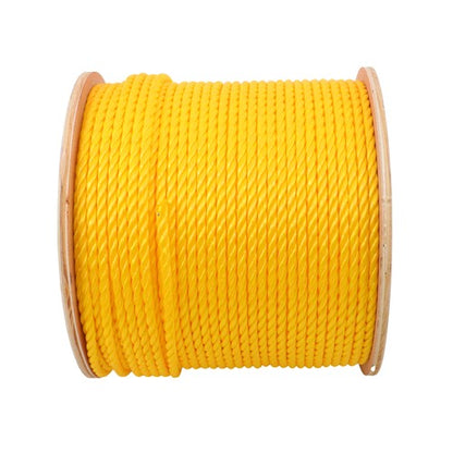 Solid Spare 1/4" x 600' Yellow Twisted Polypropylene Rope Heavy Duty Poly Ropes For Outdoor