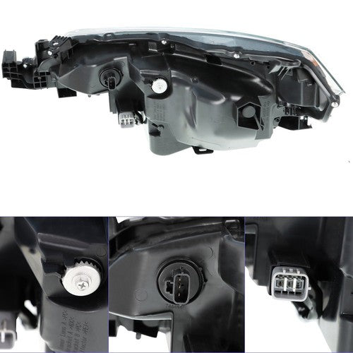 Solid Spare For Toyota Corolla L LE Eco 2017-2019 Headlight Replacement Halogen Clear Lens R