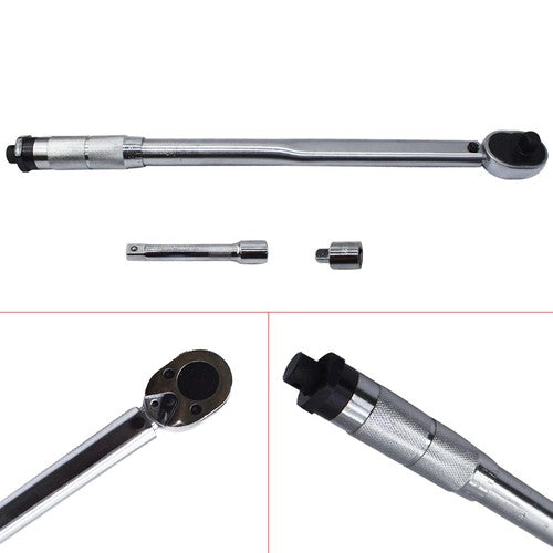 Solid Spare Torque Wrench Snap Drive 1/2" Click Type Ratcheting Pro 28-210NM