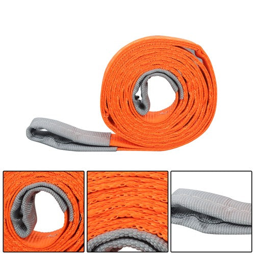 Solid Spare 18800 lbs 2Inch x 10FT Polyester Lift Sling Straps for Hoist, Towing Set of 2