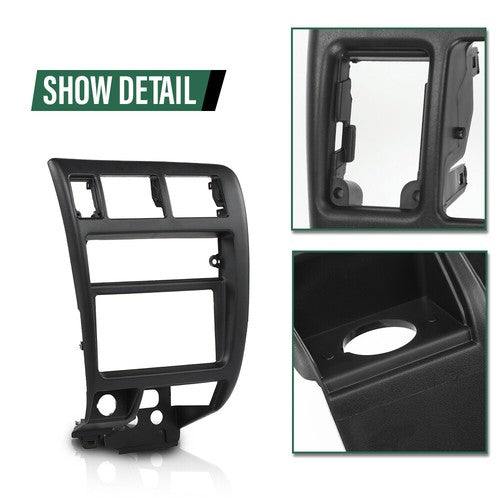 Solid Spare Fit For 1998-2004 Toyota Tacoma Center Dash Radio Bezel Trim Cover Black