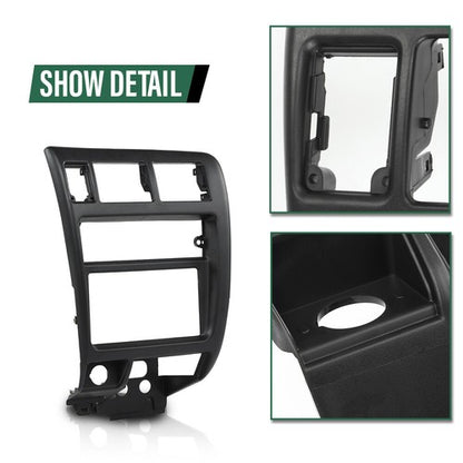 Solid Spare Fit For 1998-2004 Toyota Tacoma Center Dash Radio Bezel Trim Cover Black