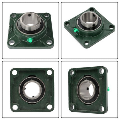 Solid Spare 2PCS UCF210-32 with seat bearing 2" hole 4 Bolt Solid Base Self-Aligning