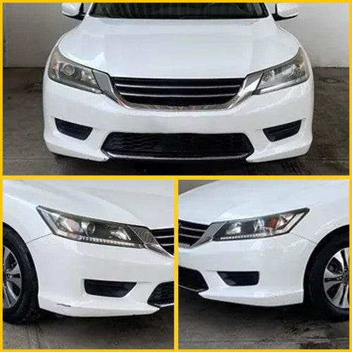 Pair Front Bumper Fog Light Black Grille Covers For 2013-2015 Honda Accord Sedan