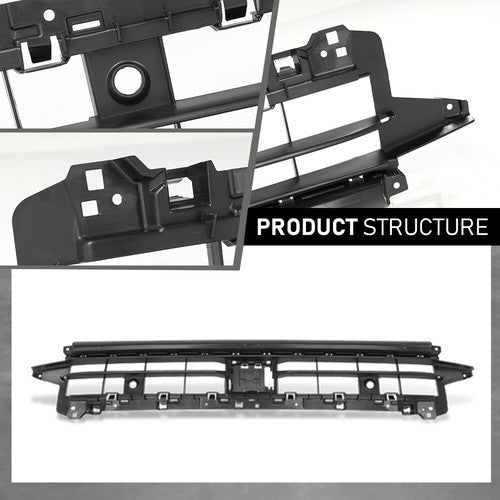 Solid Spare Fit For 2019-2024 Audi Q3 w/o S-Line Front Center Lower Bumper Cover Grille Trim