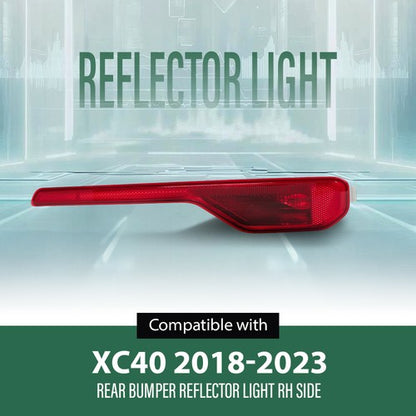 Solid Spare Fit For 18-22 Volvo XC40 Rear Bumper Reflector Light Without bulb Right Side RH