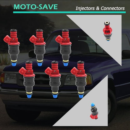 Solid Spare 0280150931 For 1993-1996 Ford Ranger 4.0L V6 Set of 6 Upgrade Fuel Injectors