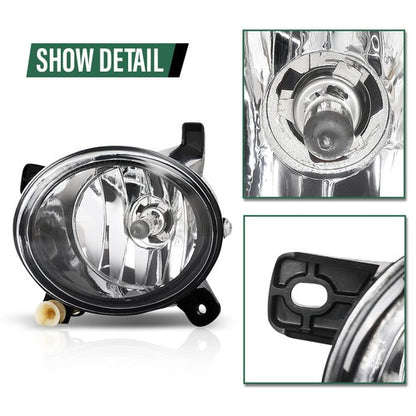 Solid Spare Front Bumper Fog Lights Driving Lamps Fit For 2009-2012 Audi A4 S4 B8 Left+Right