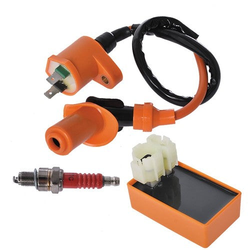 Solid Spare For Gy6 Motorcycle Scooter ATV 50cc 125cc 150cc Ignition Coil CDI Spark Plug Kit