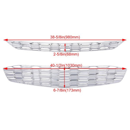 Solid Spare FOR 2016-2018 Chevy Malibu CHROME Snap On Grille Overlay Grill Covers Inserts
