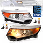 Solid Spare Left&Right Headlamps For 2011-2014 Ford Edge Halogen Headlights Chrome Housing