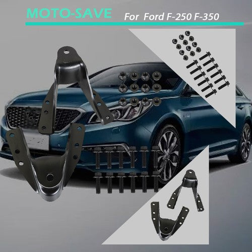 Solid Spare 2Pcs Rear Leaf Spring Forward Shackle Bracket Hanger For 83-97 Ford F-250 F-350